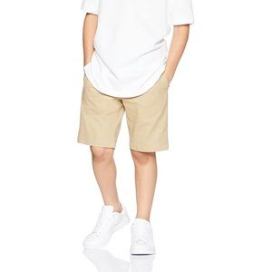 Boys Flat Front Khaki Shorts